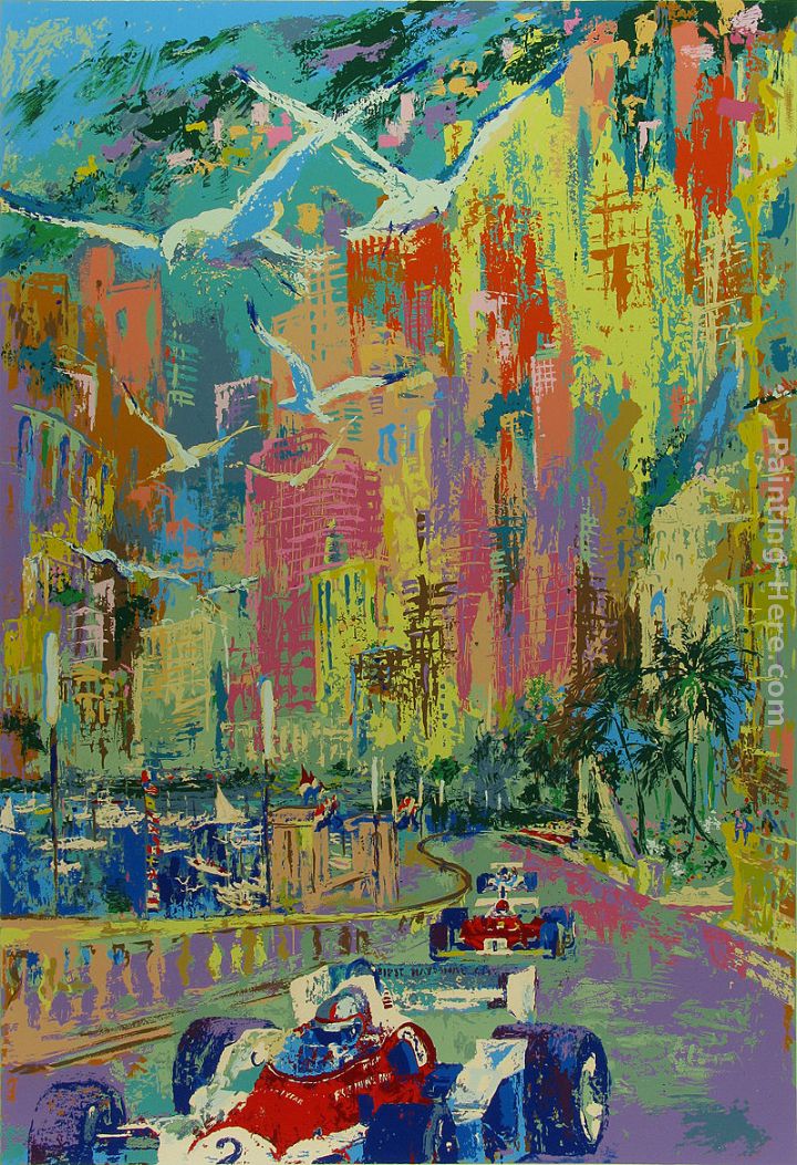 Grand Prix de Monaco painting - Leroy Neiman Grand Prix de Monaco art painting